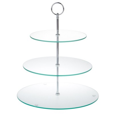 Crystal 3 tier tempered glass cake tool cake stand