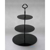 Custom shape&Color glass 3 tier cake stand