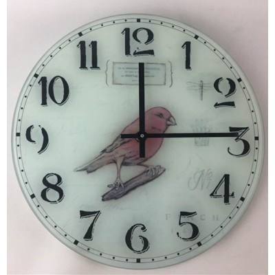 Fashion animal glass wall clock