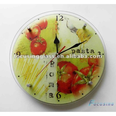 New products Home decorative Tempered Glass wall clocks